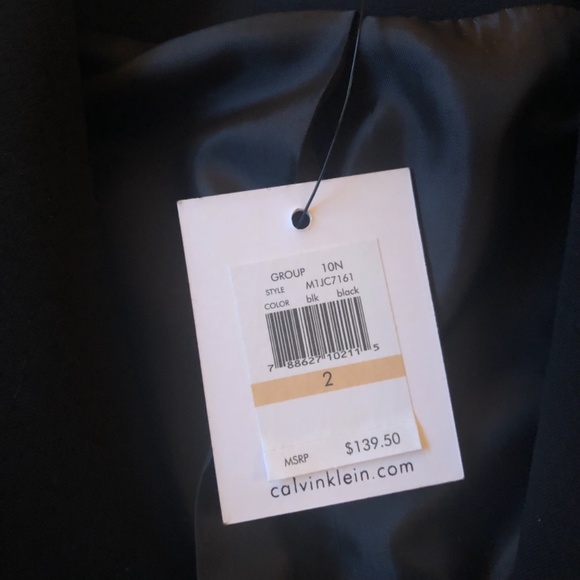New With Tags, Calvin Klein Belted Blazer, Black - Picture 7 of 14